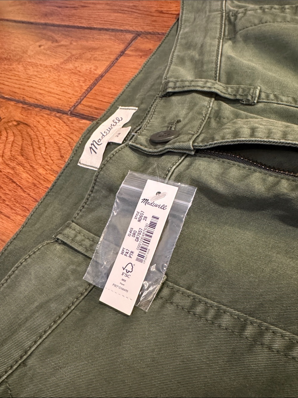 Madewell Olive Utility Women’s Chinos - Deep Olive Green - Picture 2 of 6